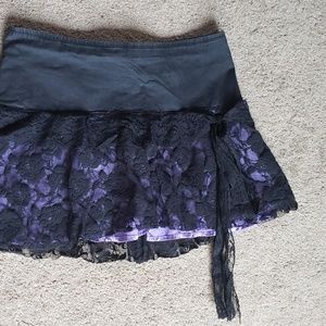 TRIPP NYC Lace Overlay Mini Skirt